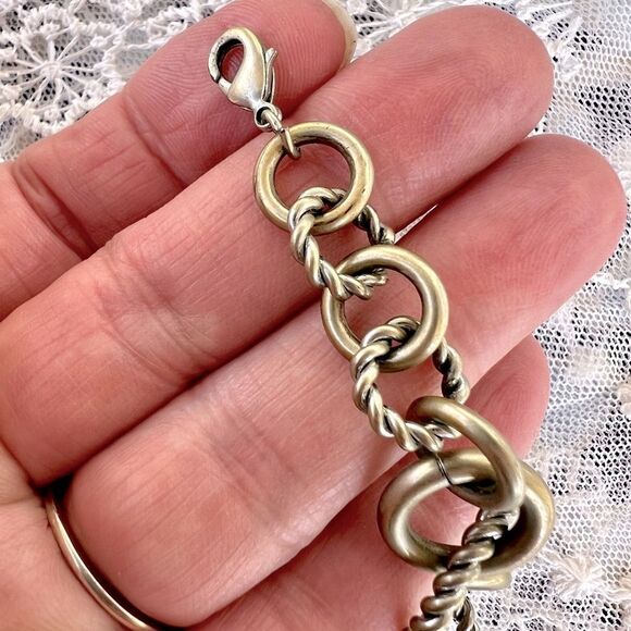 Textured Circles Brushed Gold Choker Necklace - Picture 7 of 10